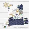 Bold Christmas Card in Navy Blue, White and Gold