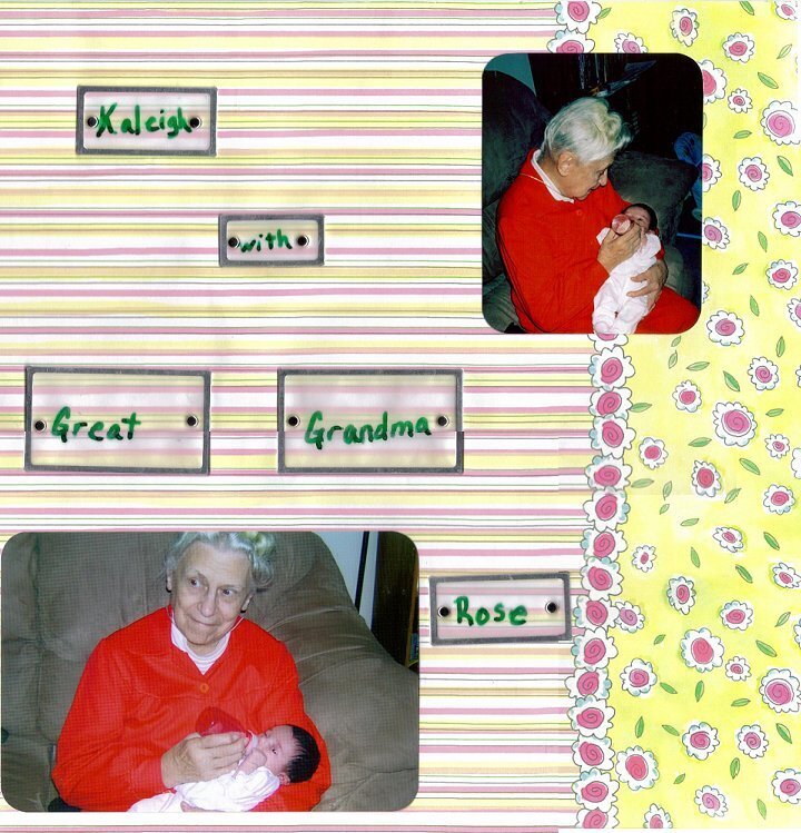 Kaleigh and Great Grandma Rose