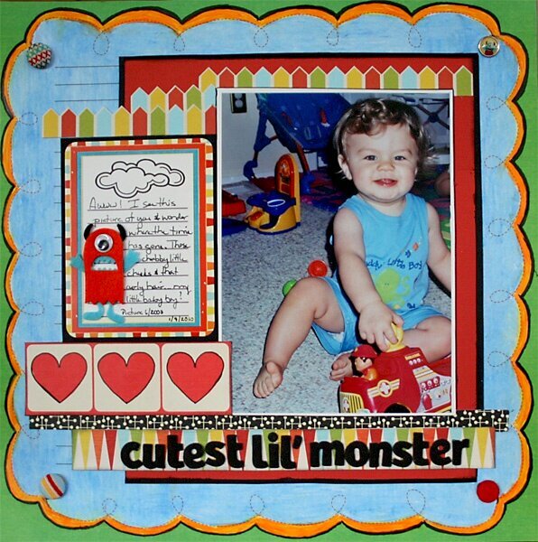 cutest lil&#039; monster  *Back Porch Memories kit*