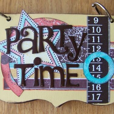 Party Time mini album using Back Porch Memories March kit