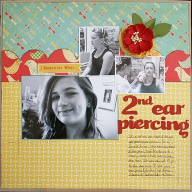 2nd ear piercing *Back Porch Memories*