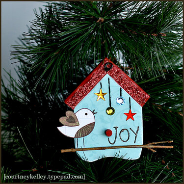 Joy Birdhouse Ornament