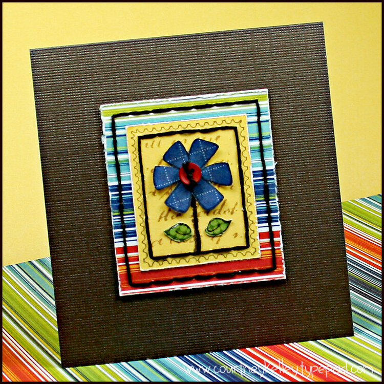 Flower Postage Stamp Card