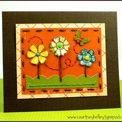 Flowers and a Butterfly Card