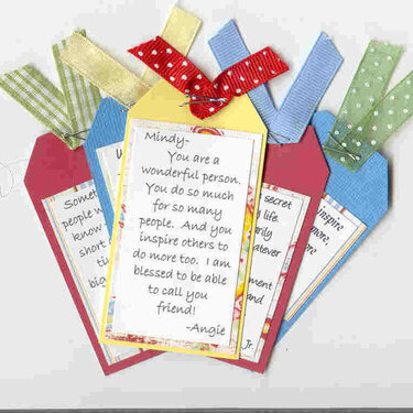 Inspirational tag book entry Mini tags 1