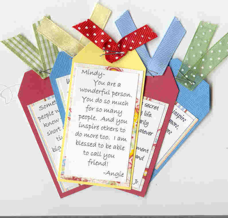 Inspirational tag book entry Mini tags 1