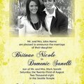 B&D Wedding Announcements