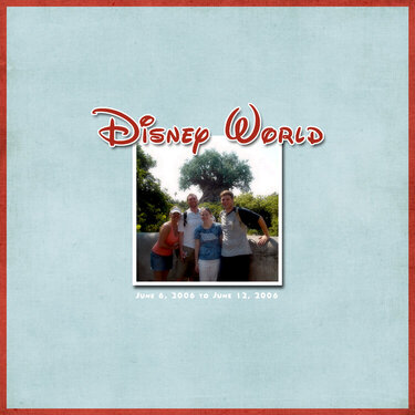 Disney World 2006 Album - Cover