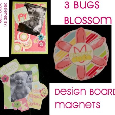 3 Bugs in a Rug Magnets *Design Board*
