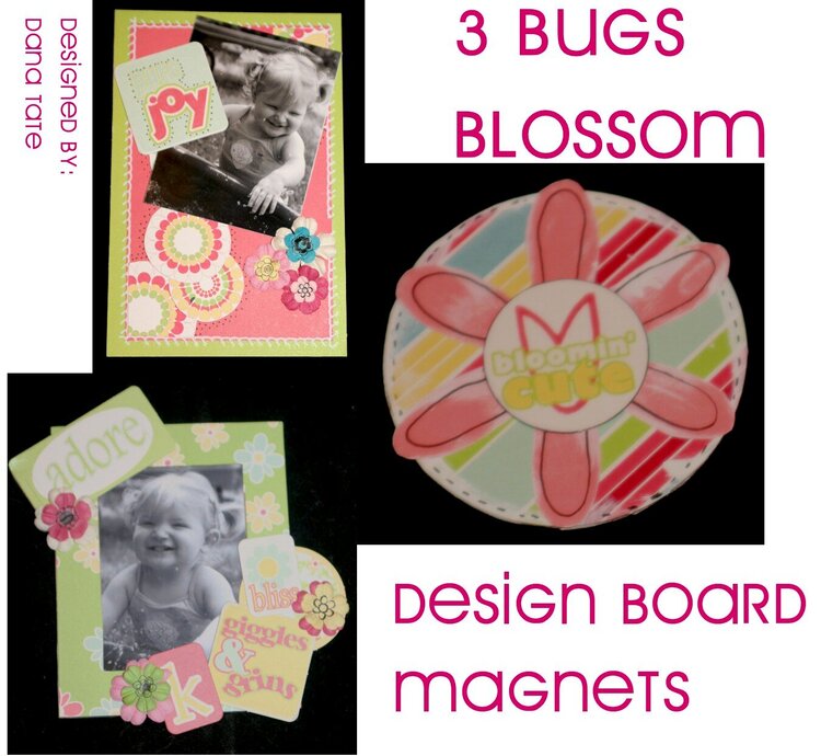 3 Bugs in a Rug Magnets *Design Board*