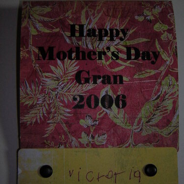 Mother&#039;s Day Matchbook for Gran