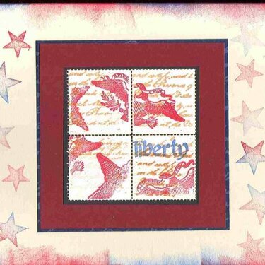 Fourth of July card for a Club Scrap Challenge
