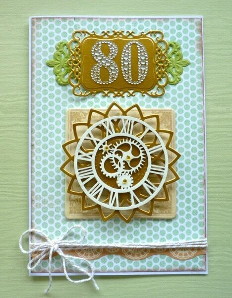 Masculine 80th birthday card