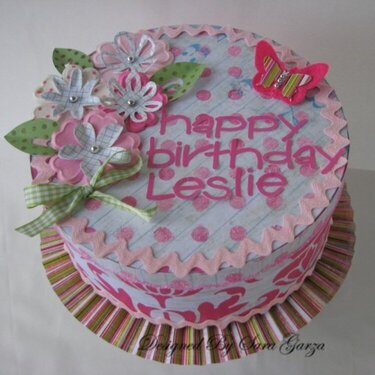 Pink Paislee - Bday Cake {Top View}