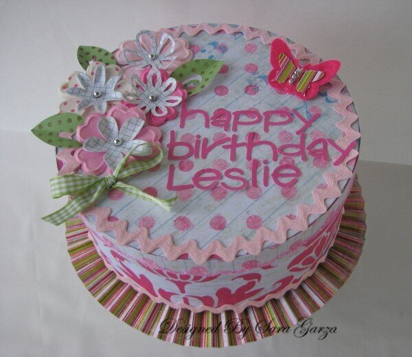 Pink Paislee - Bday Cake {Top View}