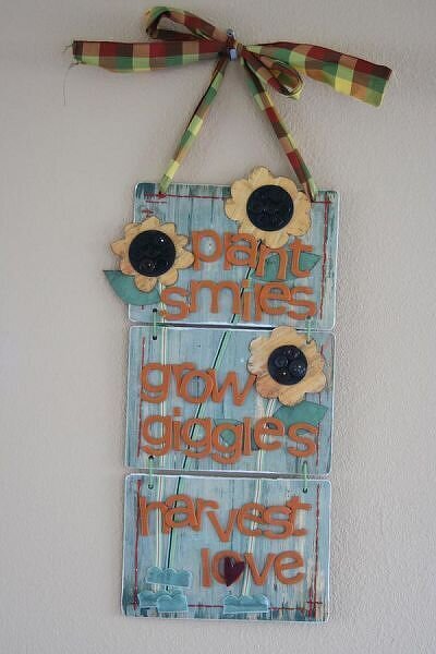Plant Smiles wall hanging  *Cosmo Cricket*