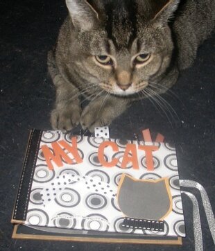 Cooper with my album...