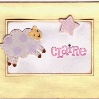 Customized Baby Card for Claire