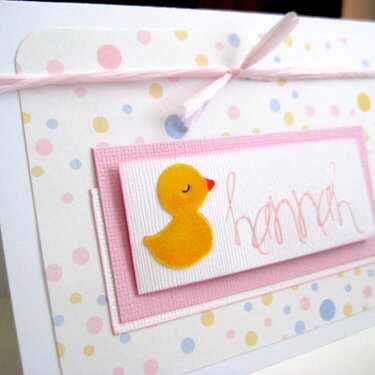 Customized Baby Card for Miss Hannah