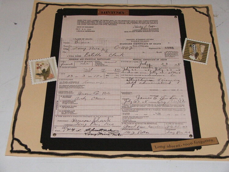 Stella&#039;s Death Certificate