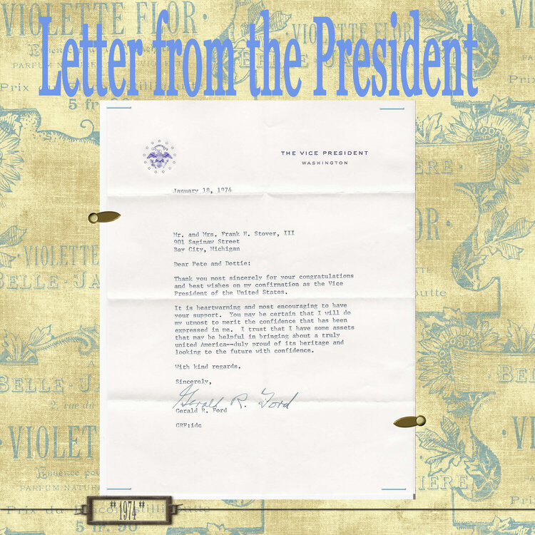 Letter from the Vice-President