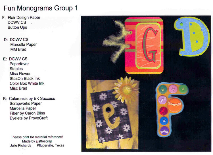 Fun Monogram Group 1