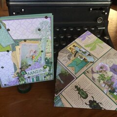 Bo Bunny Enchanted Garden greeting card and matching envelope