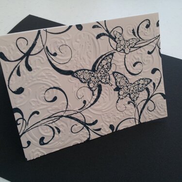 Double Embossed Butterfly Card