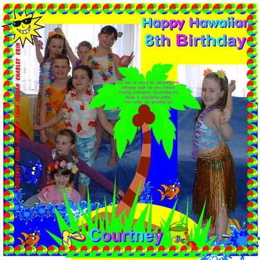 Happy Hawaiian 8th Birthday