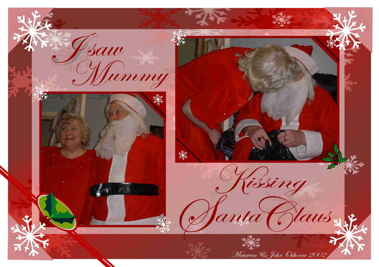 I Saw Mumm Kissing Santa Revised