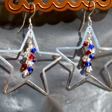 4th of July earrings