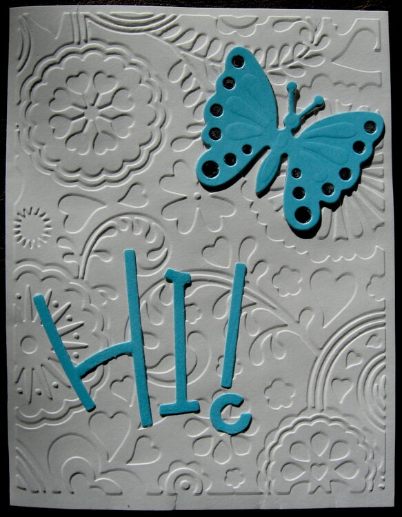made with my new spellbinders butterfly die