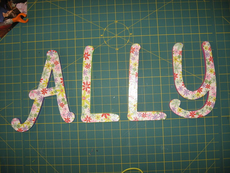 ALLY&#039;s letters for her wall