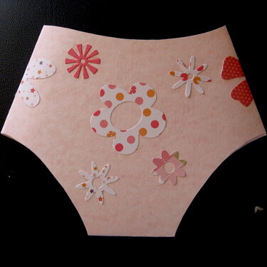 back of diaper baby shower card