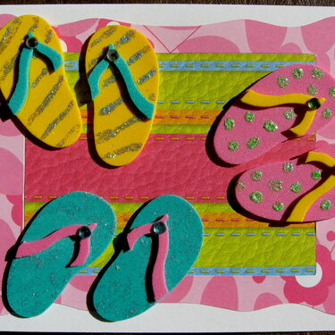 Flip Flop b-day card for MIL