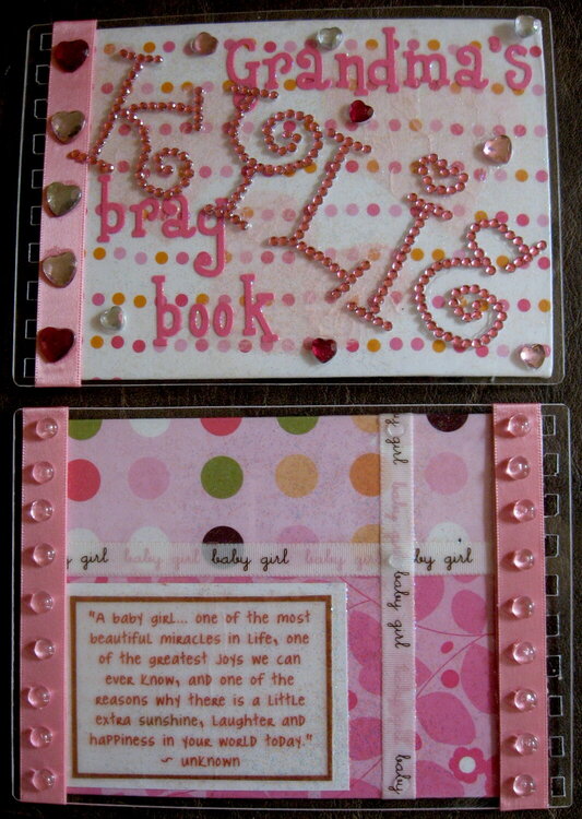 Grandma&#039;s brag book outside front (top) and back (bottom) covers