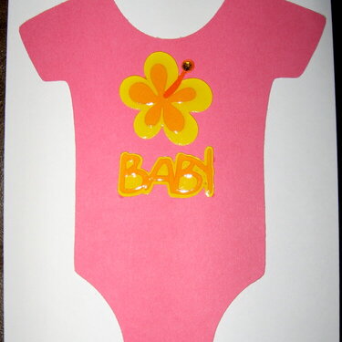 Baby shower card for Kristi