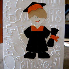 Orange and Black Graduation Card