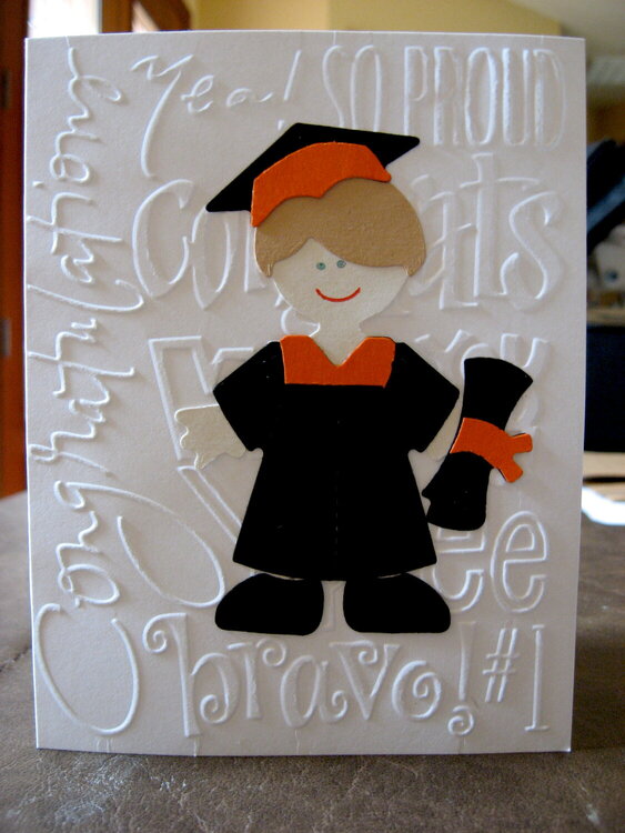 Orange and Black Graduation Card