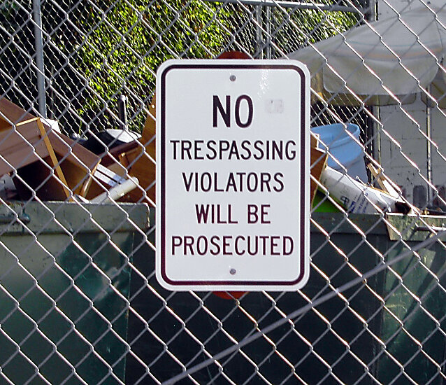 #2-No Trespassing Sign (3pts)