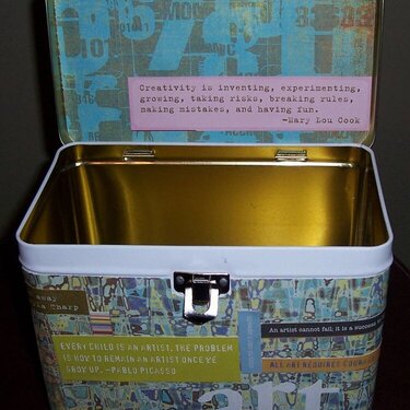 Altered Lunch Pail: Inside view