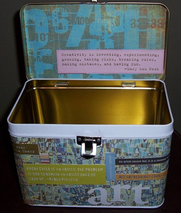Altered Lunch Pail: Inside view