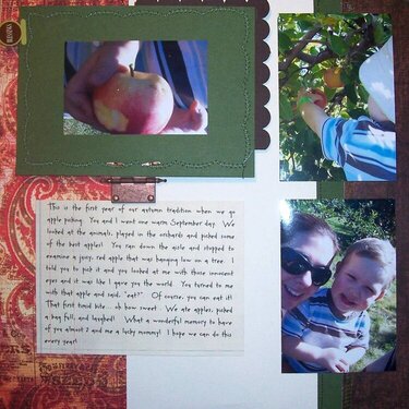 Apple Picking detail of open hidden journaling