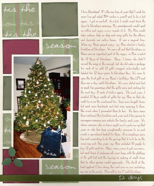 12 Days of Christmas page2 - Holiday CJ