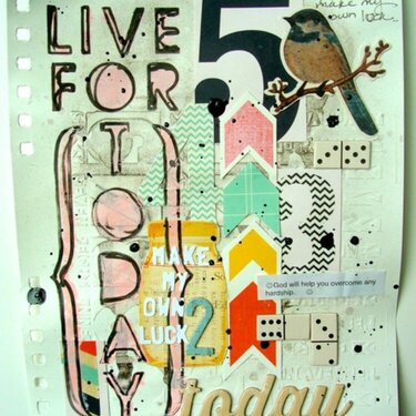 Live For Today Journal page