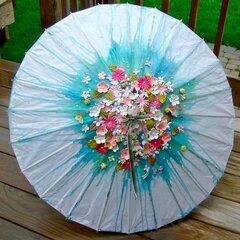 Paper Umbrella- April Showers Bring May flowers - DMC DT