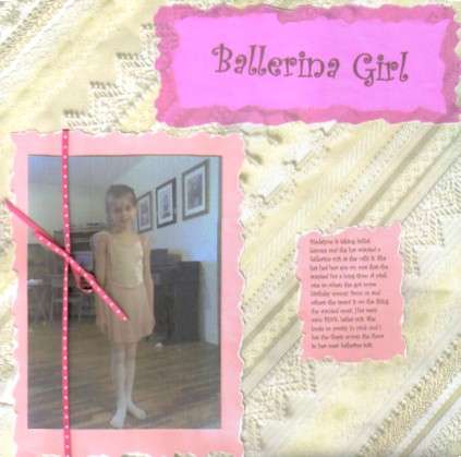 challenge layout Ballerina Girl  (computer font title