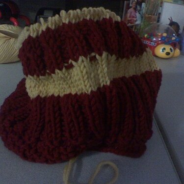 knitting a new hat!