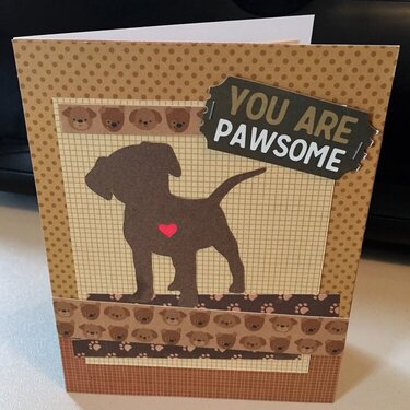 Pawsome dog card