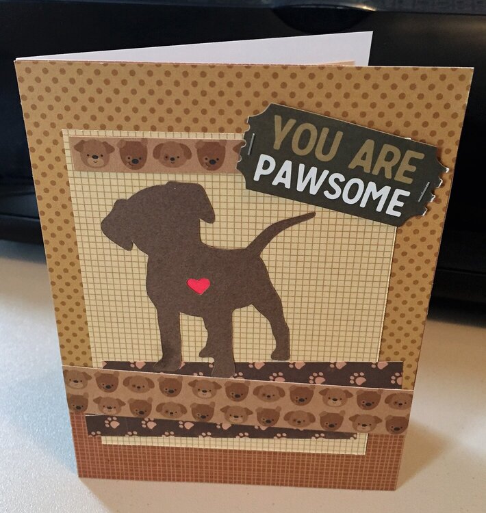 Pawsome dog card